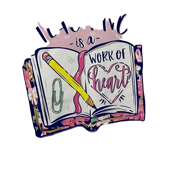 SIMPLY SOUTHERN - NWT - SIZE MEDIUM - TEACHING THEME -  BRIGHT PINK COLORFUL B4 - Picture 3 of 8